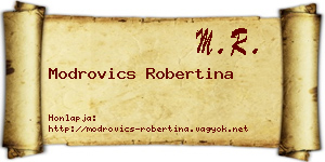 Modrovics Robertina névjegykártya